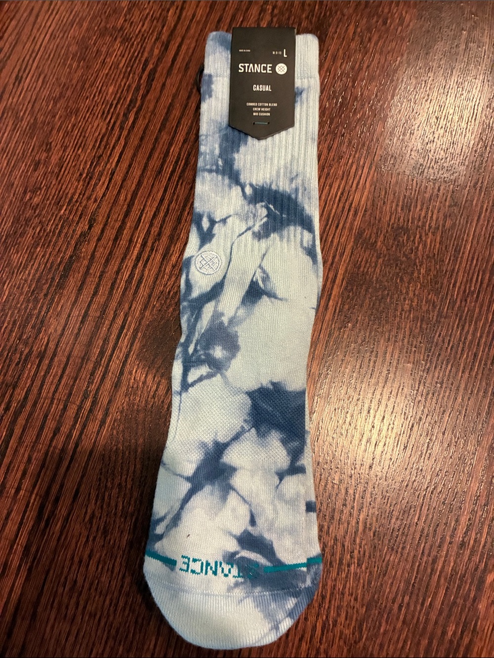 Stance Men's Blue Tie-Dye Crew Socks